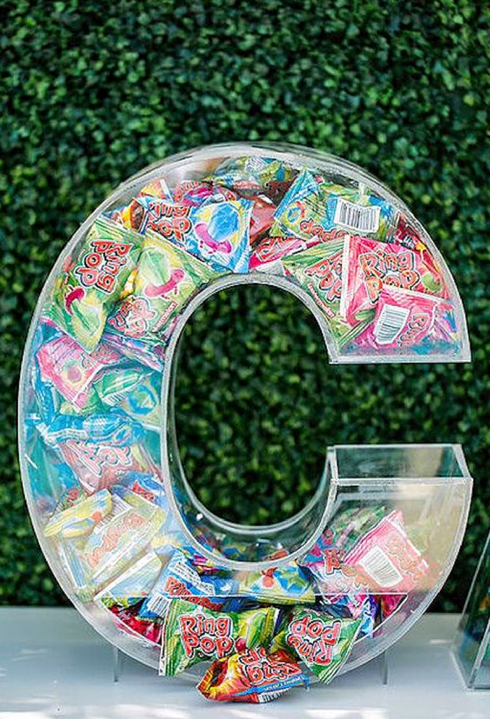 fillable acrylic letters for Graduation Candy Bar