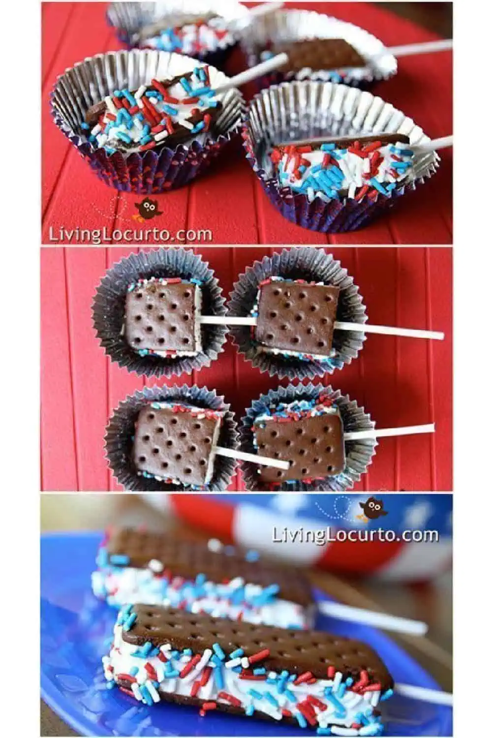 4th of July Desserts Ice Cream Sandwiches