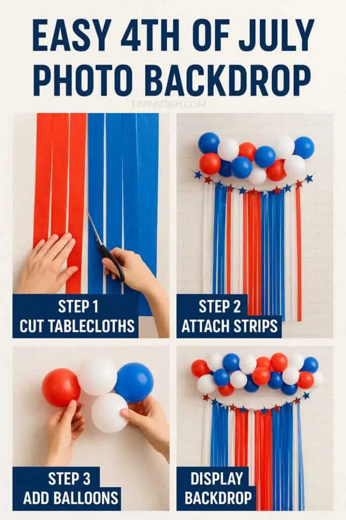 Easy dollar tree diy 4th of july photo backdrop tutorial
