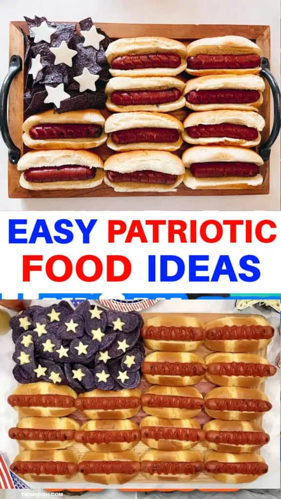 4TH OF JULY PATRIOTIC FOOD HOT DOG PLATTER RED WHITE AND BLUE FOR 4TH OF JULY
