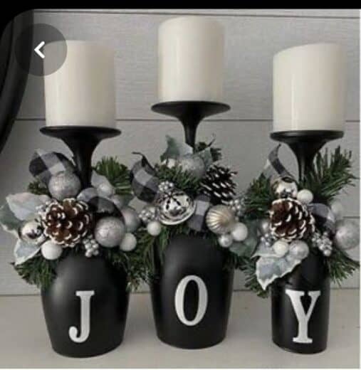 Diy farmhouse Christmas decor craft votives