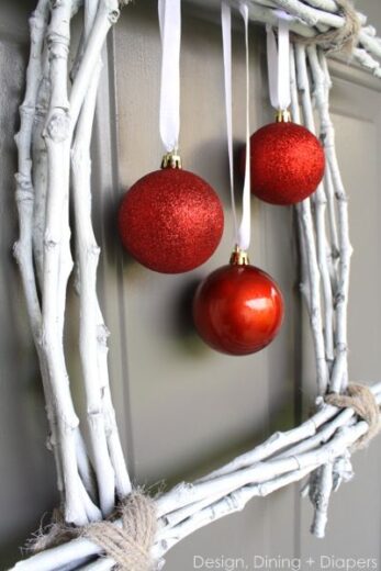 Rustic Diy twig Christmas wreath 