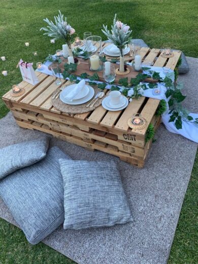 Rustic Outdoor Seating for Graduation Party