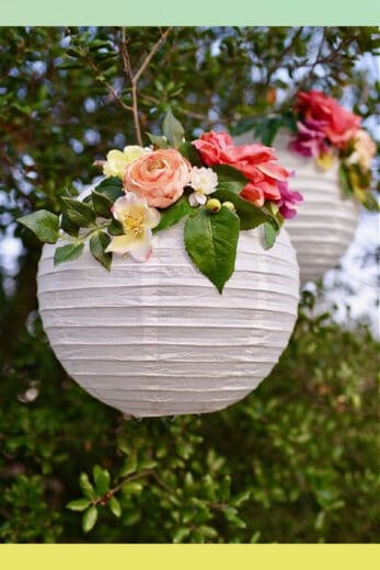 DIY Chinese Paper lantern Outdoor Graduation Party Idea