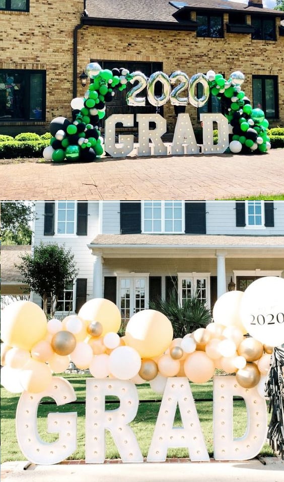 Easy DIY Grad Marquee Letters