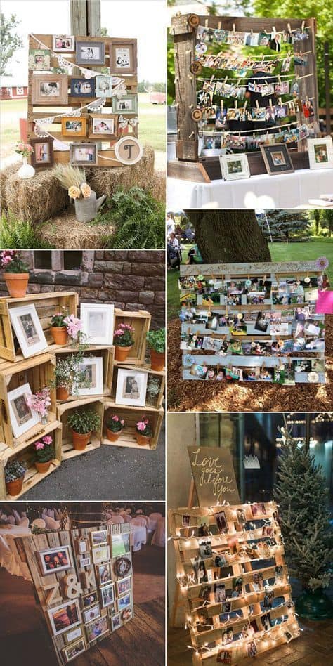 Easy DIY Wooden Graduation Party Picture Display Ideas 