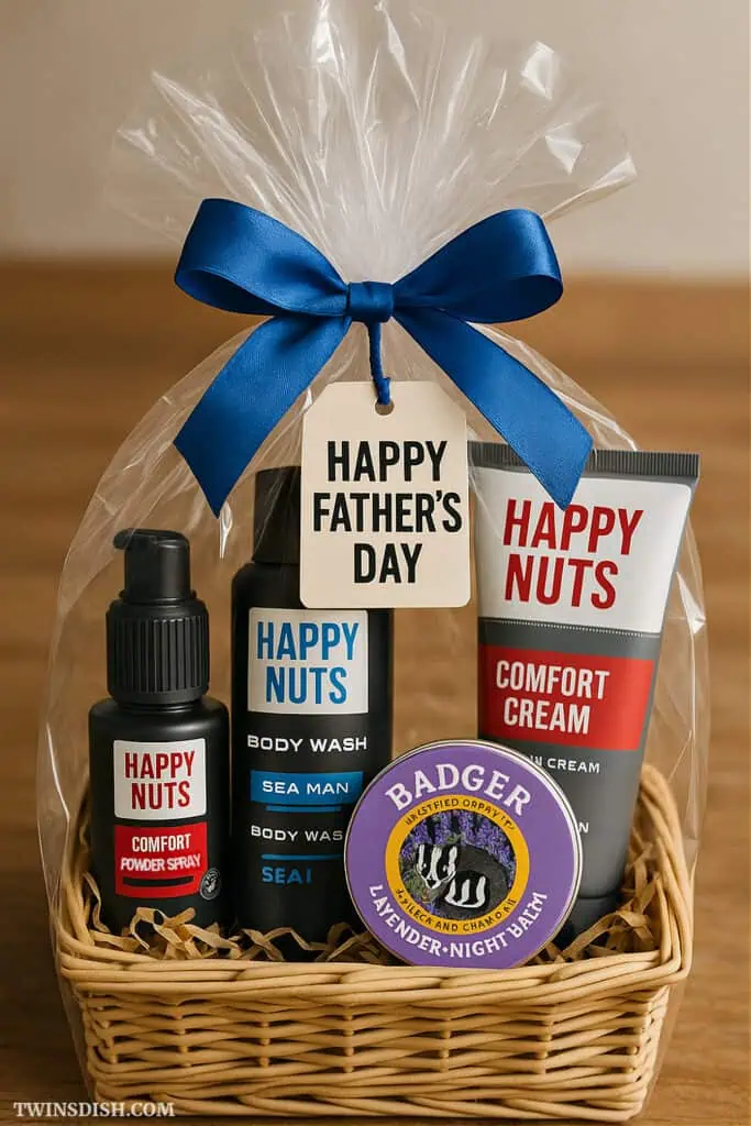 Father's Day self care gift basket for him from wife