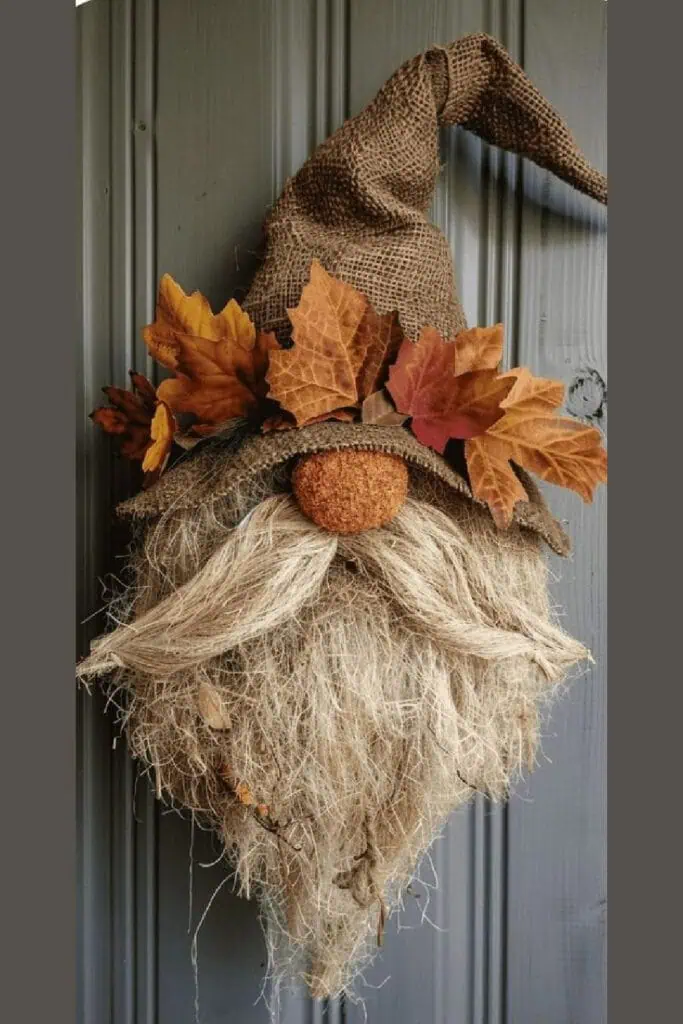 Diy fall Gnome wreath