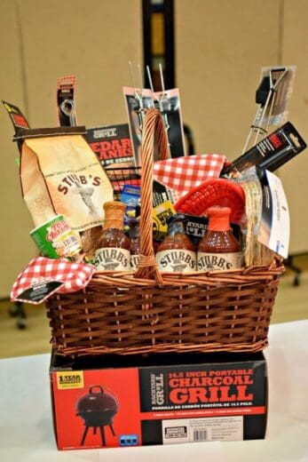 Summer BBQ grilling gift basket for him