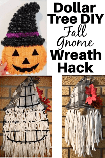 Easiest Method for Making a Fall Gnome Wreath using Dollar Tree Item