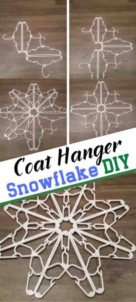 Easy DIY Coat Hanger Christmas Snowflake