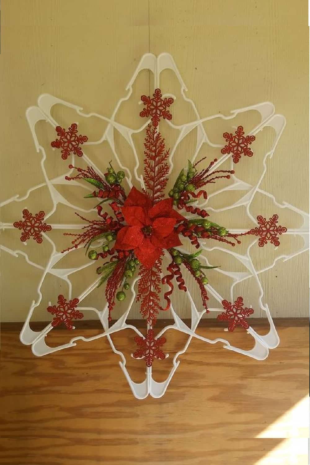 BEST DIY Plastic Coat Hanger Snowflake and Christmas Decor Ideas