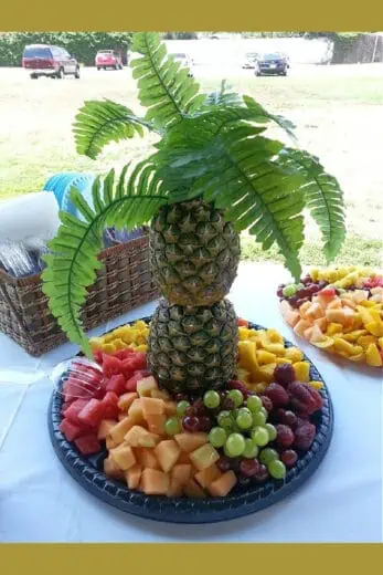 Cheap Graduation Party Food Ideas Fruit Food Table Decoration Palm Tree