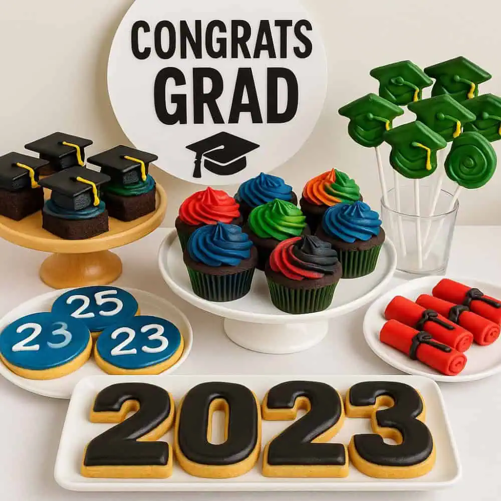 GRADUATION PARTY DESSERTS TABLE DISPLAY