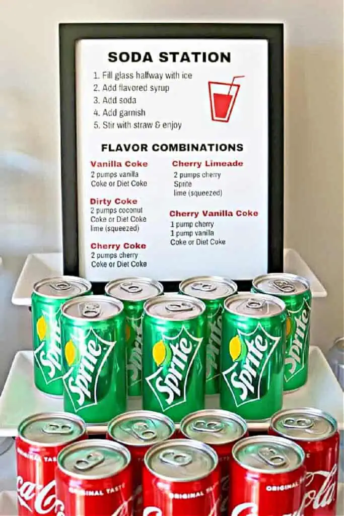 Graduation Party Drink Bar Soda idea