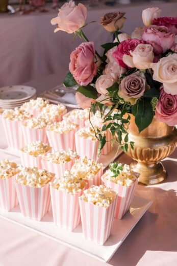 Graduation Party Foods Popcorn cups Pink