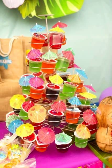 Luau Graduation Party cupcake ideas using jello