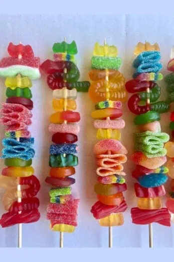 Graduation Party Food ideas Candy Bar Dessert Candy Kebabs