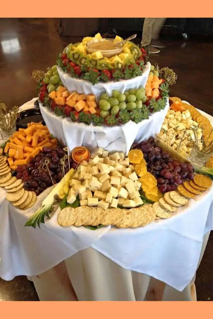 Graduation Party Ideas Food bar Table with Fruit and cheese