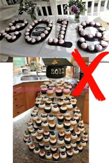 Graduation Party Cupcake Display