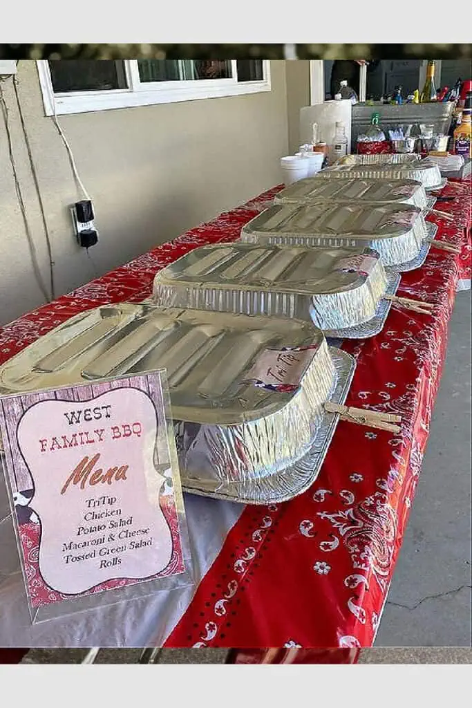 Backyard Graduation Party BBQ Food Bar Table Decor 