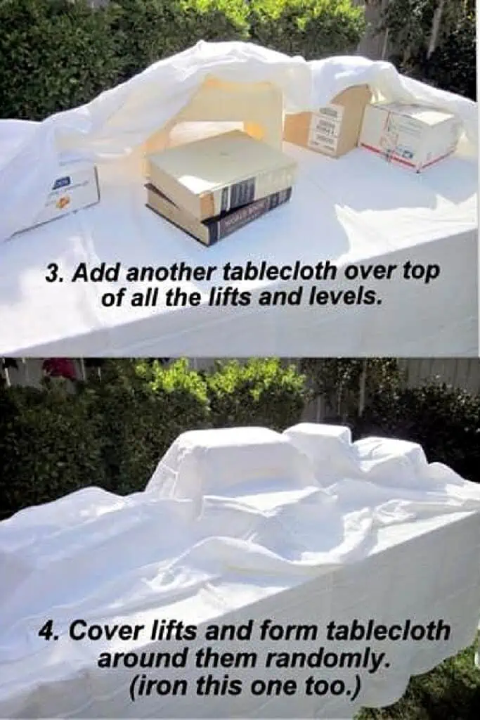 Cheap Graduation Party Food Bar Table Risers Hack that Looks Expensive