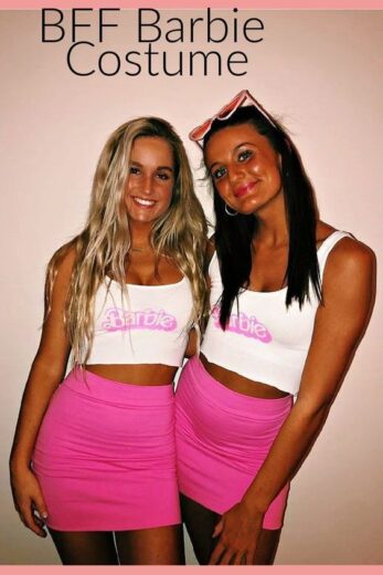 Easy Barbie Halloween Costume Idea for teens best friends and couples