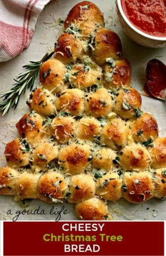 Easy Cheesy Christmas tree bread