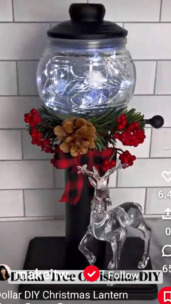 Dollar Tree DIY Latern Christmas Decor Craft