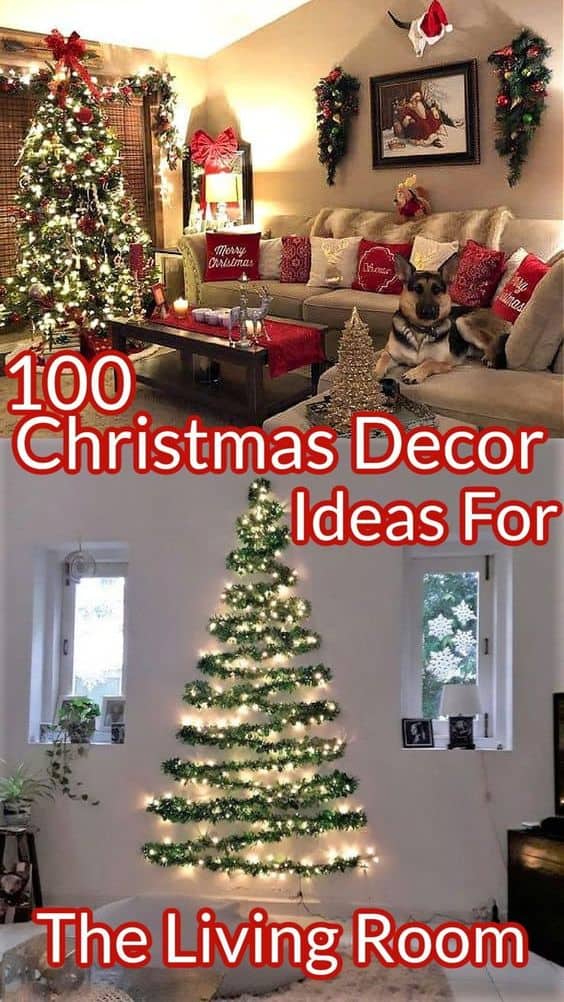 123 Christmas Decor Ideas for the Living Room