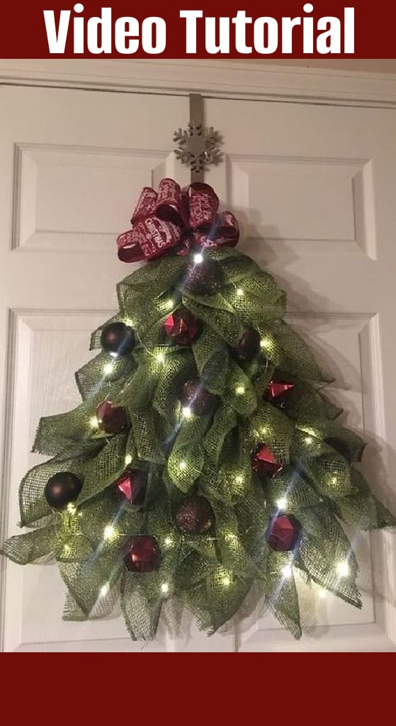 Easy DIY Christmas Tree Wreath Craft To Make or Sell