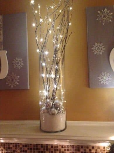 Christmas decor idea with branches