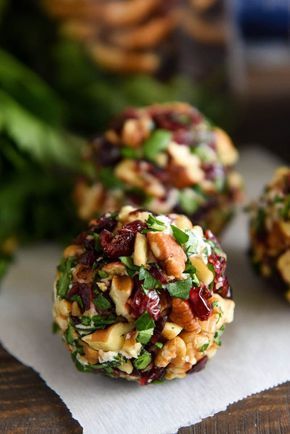 Make ahead Cranberry Pecan Goat Cheese Truffle Appetizers for a Holiday Party