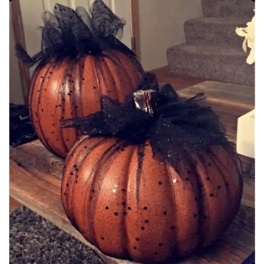 Diy Halloween Decor Tulle Pumpkin 