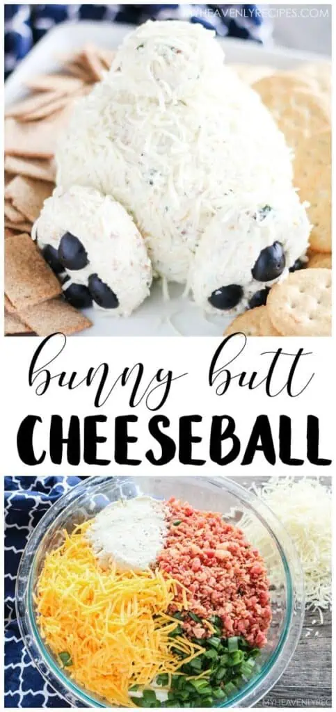 White bunny butt cheeseball