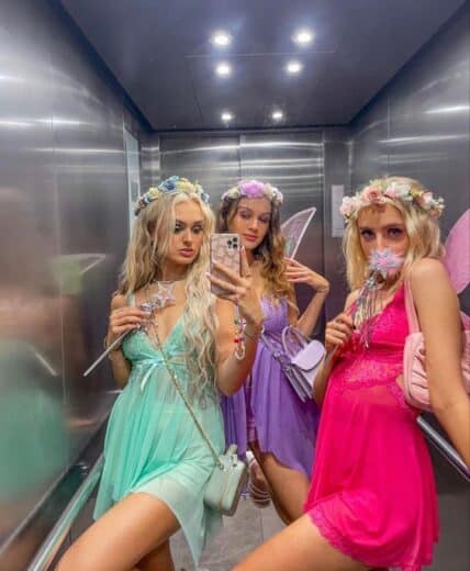 Fairy Trio halloween group costume idea for teenage girls, women, and College students