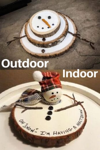 Easy DIY Wood Snowman Outdoor Christmas Decoration