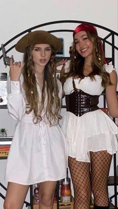 Hot Halloween Pirate Duo Costume for teens College and women