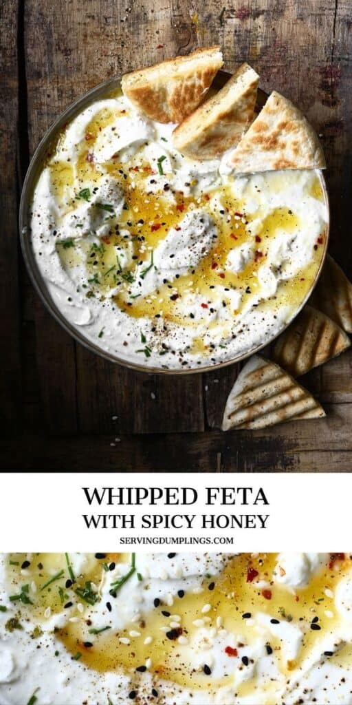 Quick and Easy Whipped Feta With Spicy Honey Party Holiday Appetizer