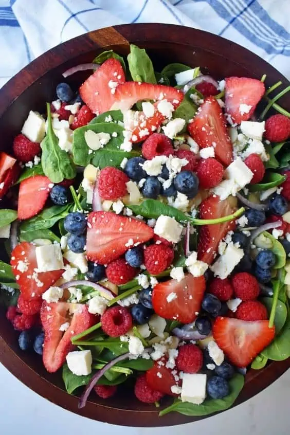 Spinach Berry Salad With Poppy Seed Dressing Recipe for Holiday Party and Gatherings