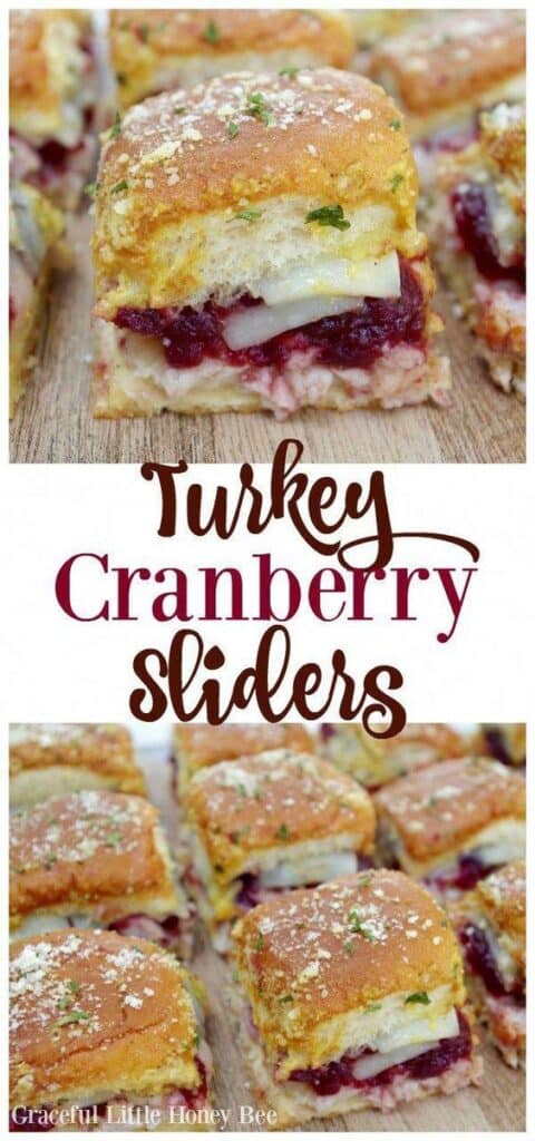 Turkey Cranberry Sliders Recipe Appetizer For Thanksgiving and Holiday Parties