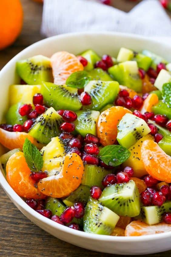 Winter Fruit Salad Recipe Appetizer for Winter or Holiday Party or Dinner