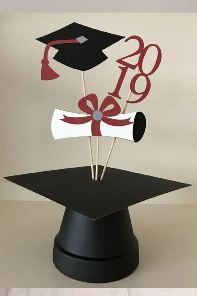 Easy DIY Graduation Party Centerpieces Cap Dollar Store 