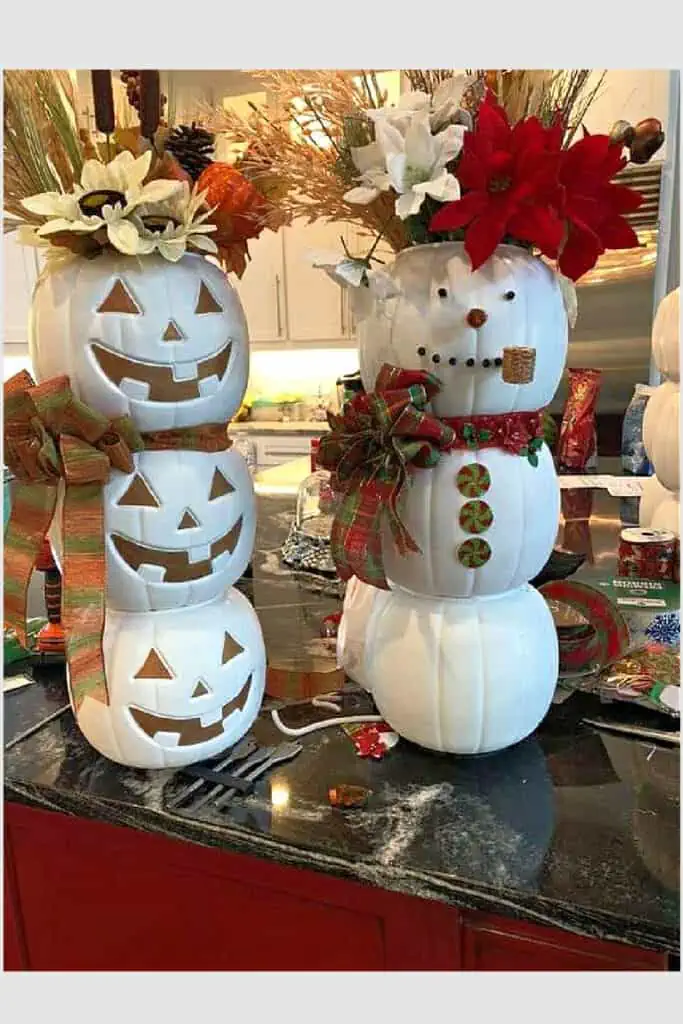 Dollar Store Plastic Pumpkin Halloween Decorations 