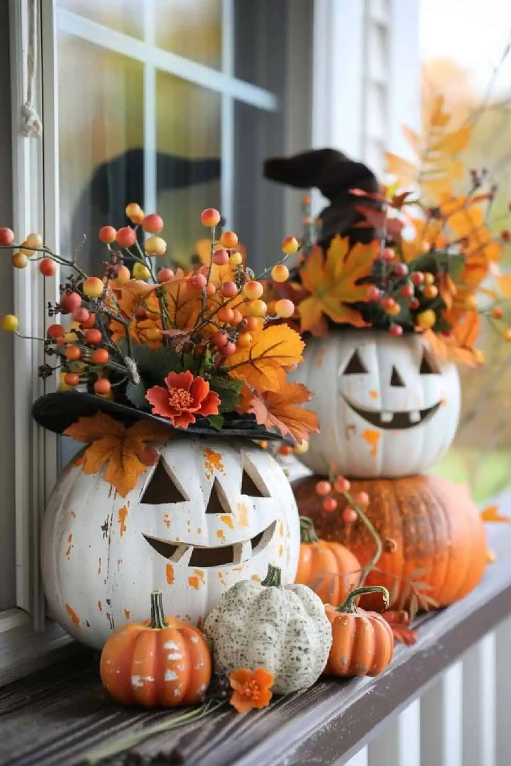DIY Fall Farm House Vintage Style Jack O Lanterns