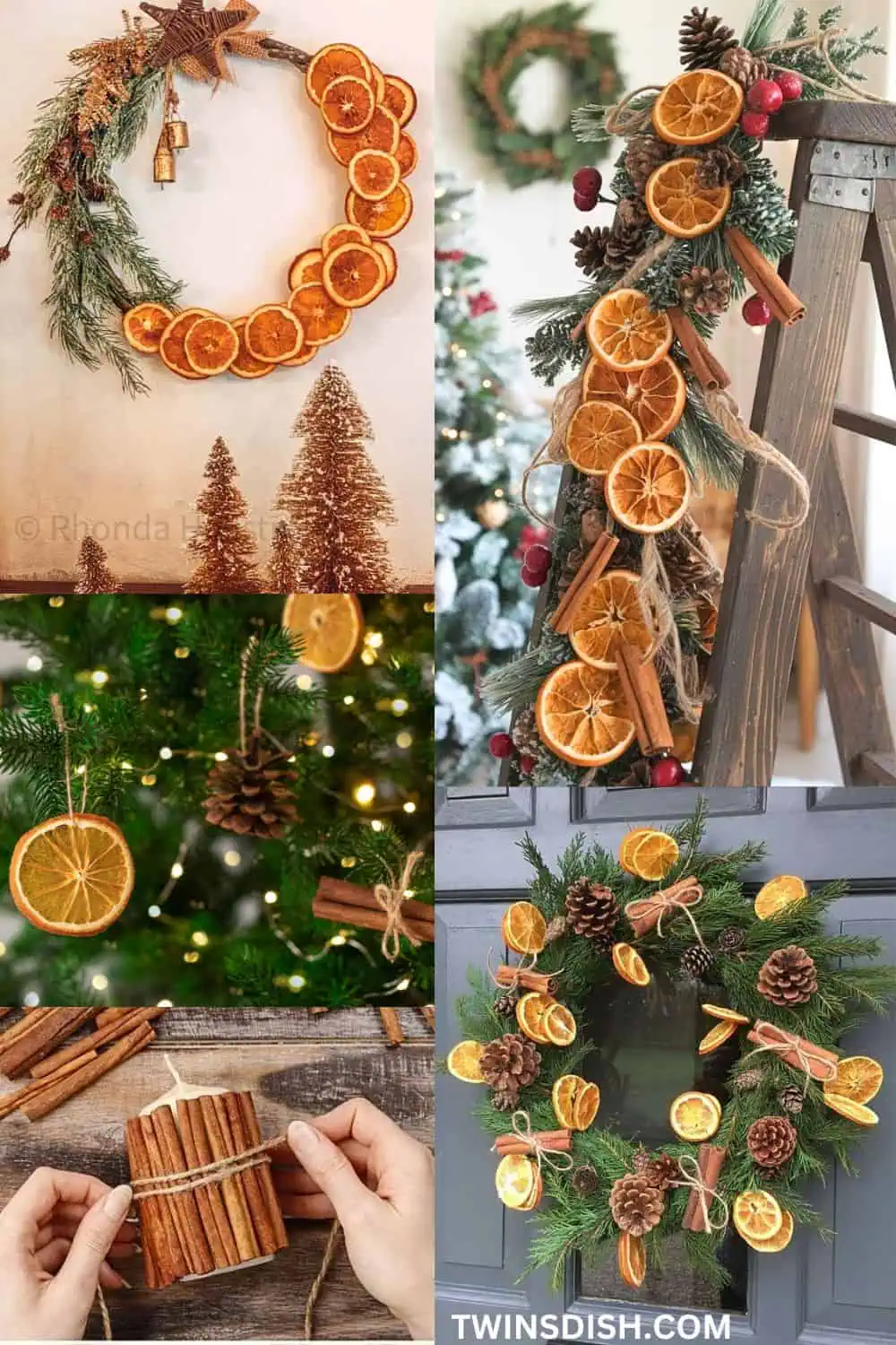 Easy DIY Natural Christmas Decor Theme ideas wreath, ornaments, garland, candle
