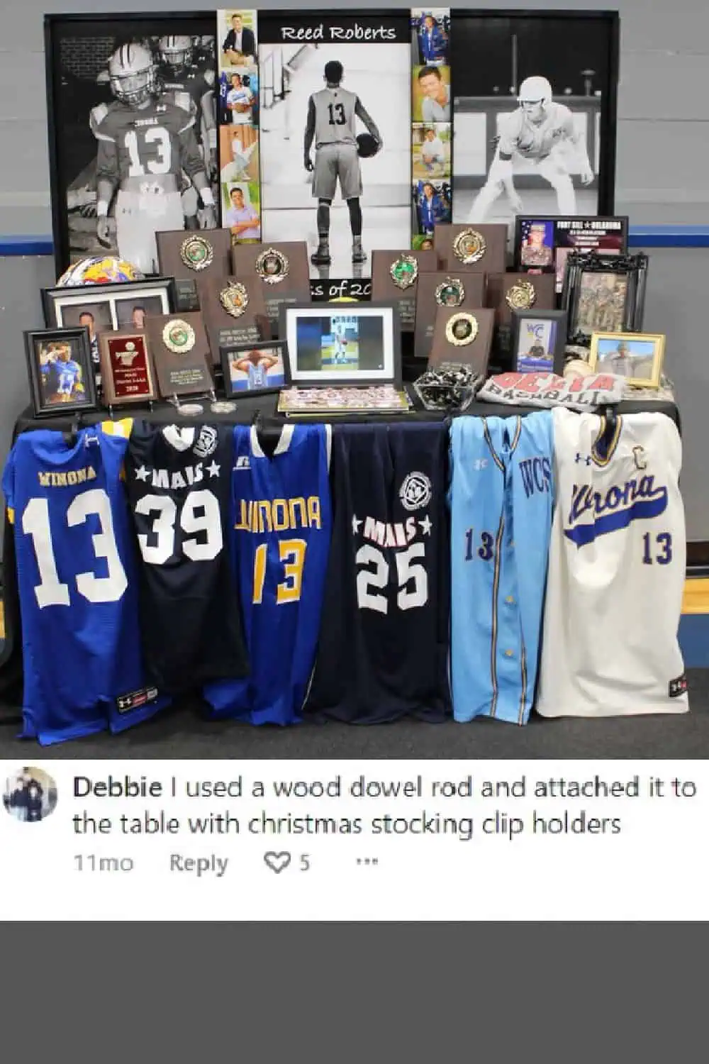Graduation Party Ideas for boys Senior Table, Table of Accomplishments