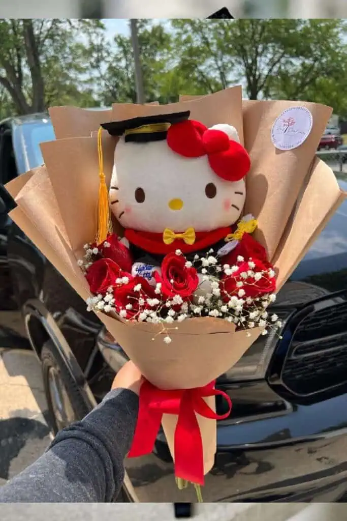 DIY GRADUATION PARTY GIFT IDEAS HELLO KITTY BOUQUET FOR HIGH SCHOOL PRESCHOOL BEST FRIEND