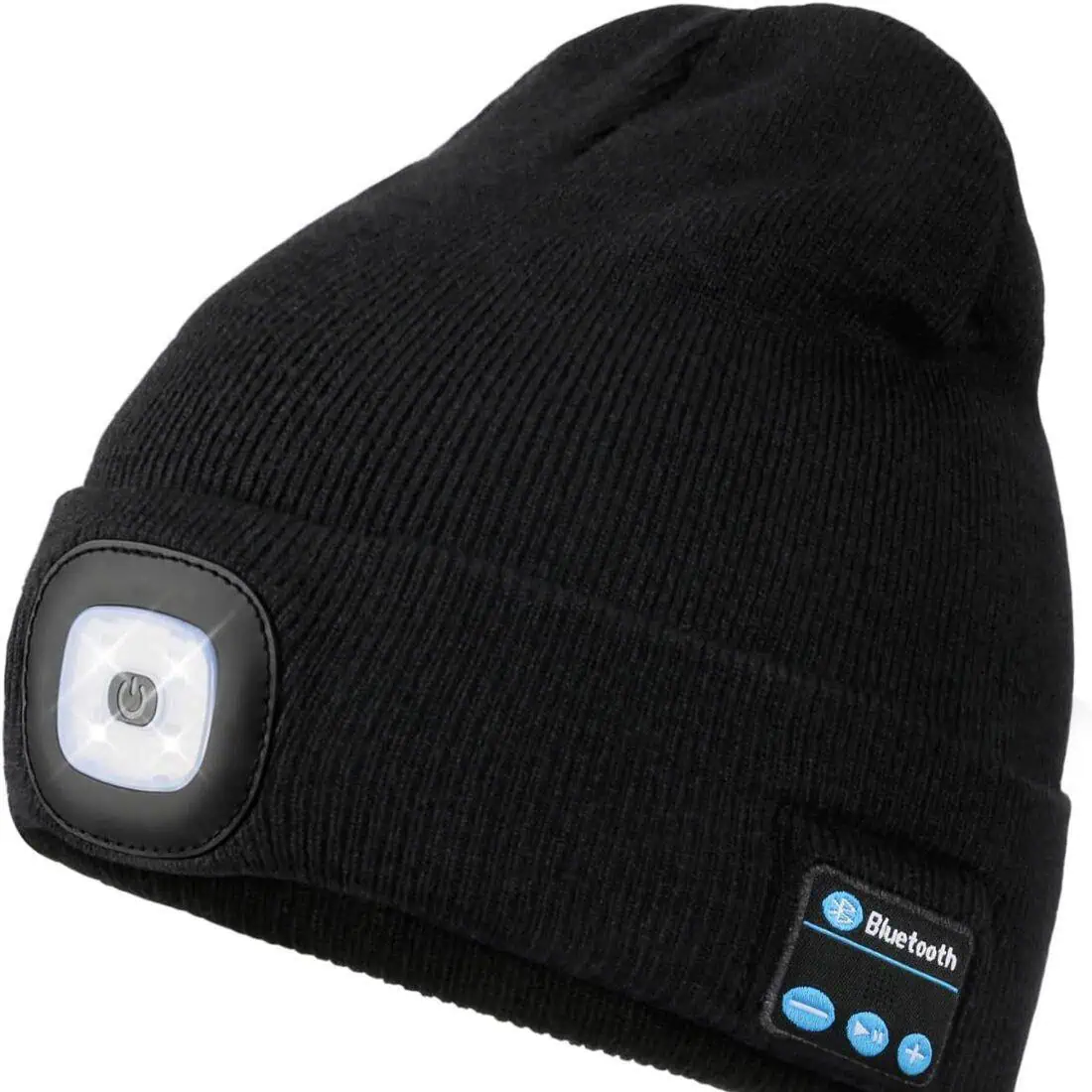 Bluetooth beanie hat with built-in headphones and LED light, a practical cold-weather gift idea for boyfriend, husband, dad, Father, son, or grandpa. Perfect for staying warm while listening to music or taking calls during winter walks, commuting, or everyday use. Popular men’s gift for Valentine’s Day, Father’s Day, Christmas, or birthdays.