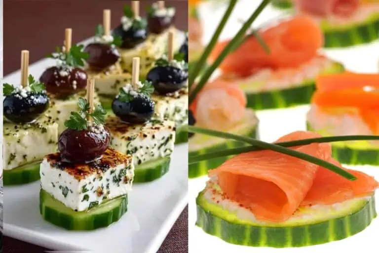 easy healthy appetizers party finger foods cucumber bites smoked salmon feta graduation party food ideas
